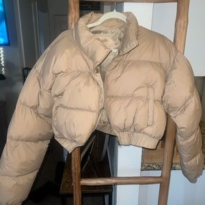 Women’s Tan Puffer Jacket